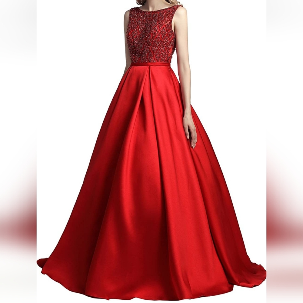 Judy & Julia Champagne Ball Gown - size 6 NWT - Picture 11 of 11